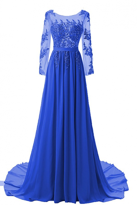 light blue gowns long sleeve